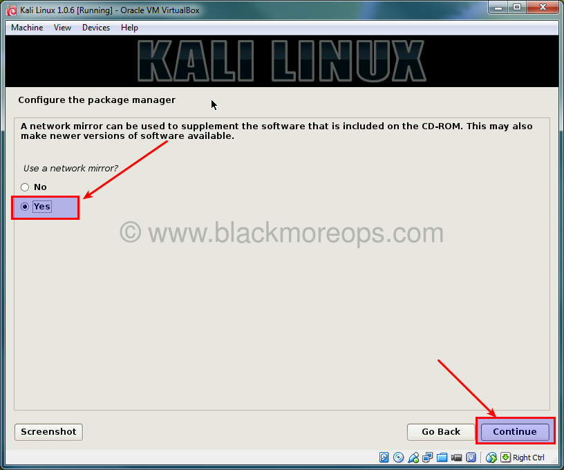 Kali linux virtualbox setup